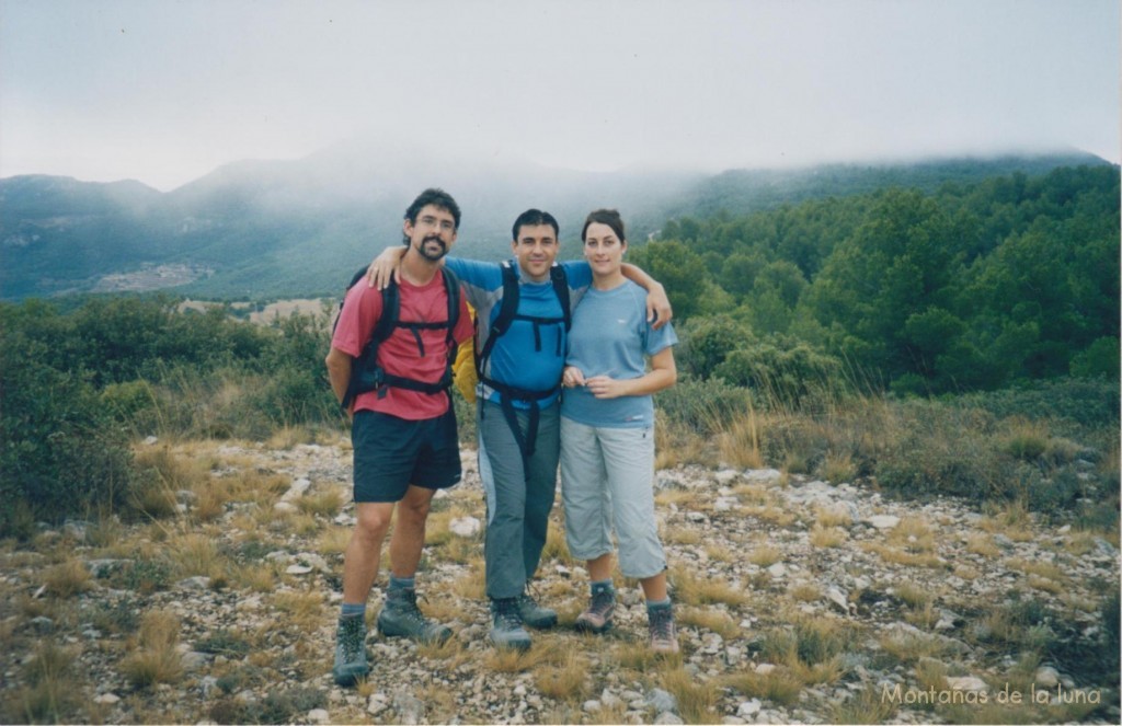 Jesús, Antonio y María José en el Alt del Carrascalet, 1.245 mts.